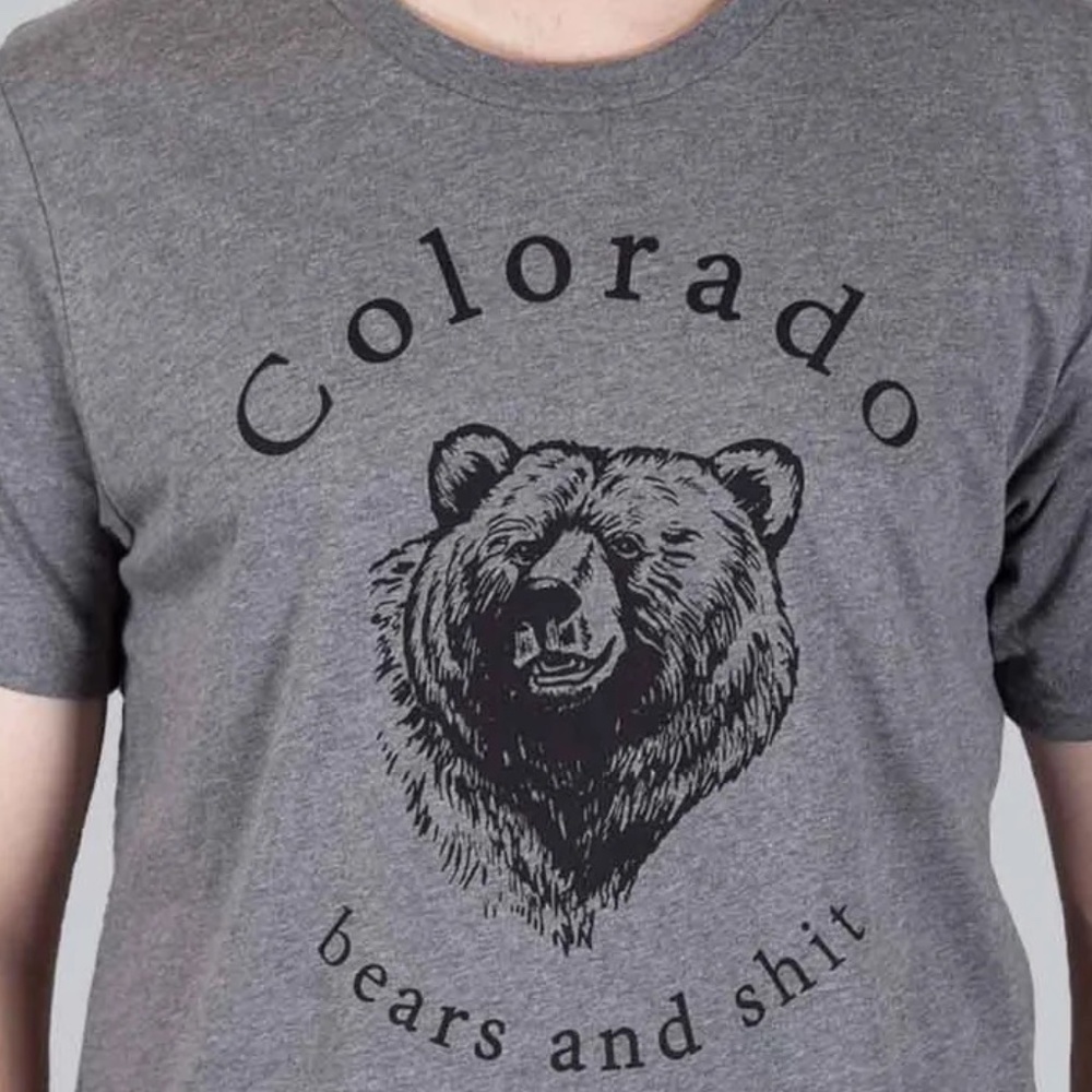 Colorado Bears & Shit SS Tee Shirt - Gray, Size XS